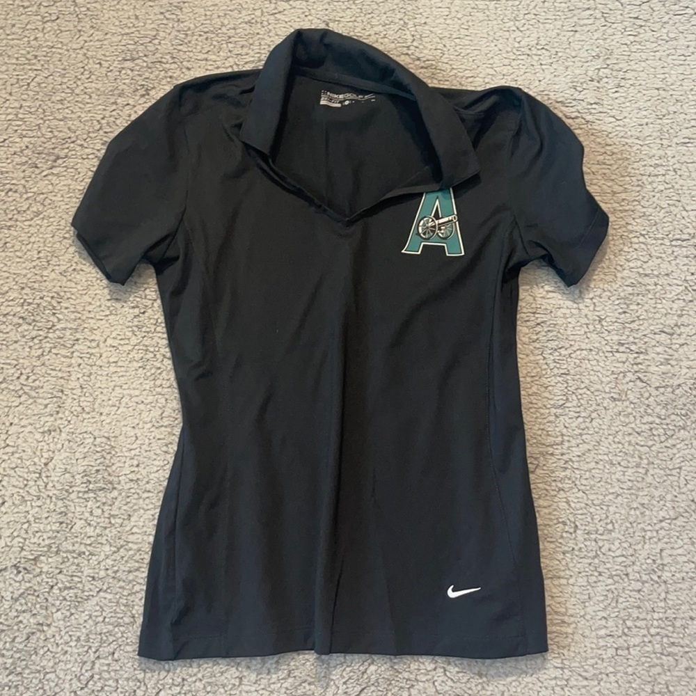 Nike Golf Dri-Fit women's Top Size S color black with letter A in front